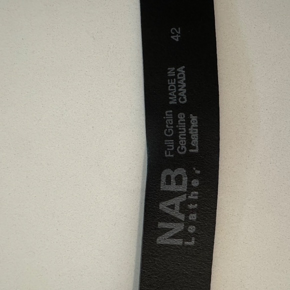 Black Leather Belt (no buckle) - Picture 3 of 3